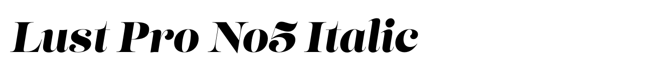 Lust Pro No5 Italic